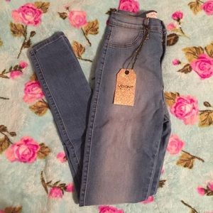 Vibrant High Waisted Skinny Jeans